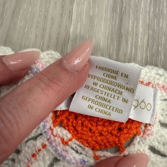 House of Harlow 1960 Crochet Floral Fringe Sweater Boho Festival One Size NWOT - Picture 4 of 6